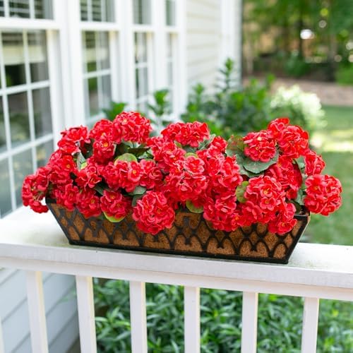 HyeFlora Artificial Geraniums for Outdoor Decoration
