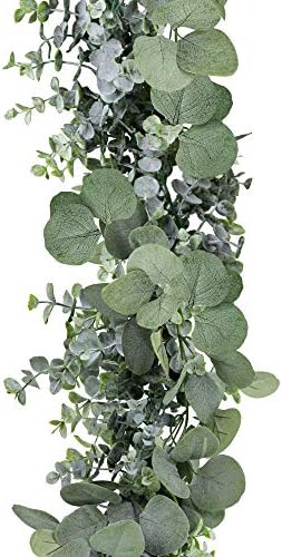 Winlyn 59 Ft Artificial Eucalyptus Garland in Grey Green