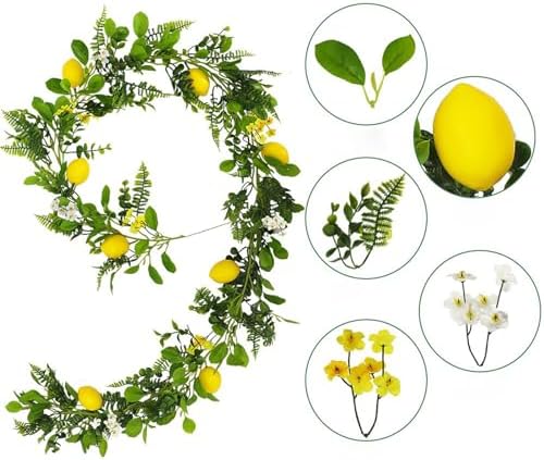 Firlar 2 Pcs Artificial Lemon Garland Vines 787 Inch