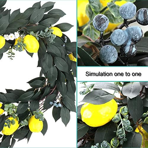 GWOKWAI 65 Ft Artificial Lemon Garland for Home Decor