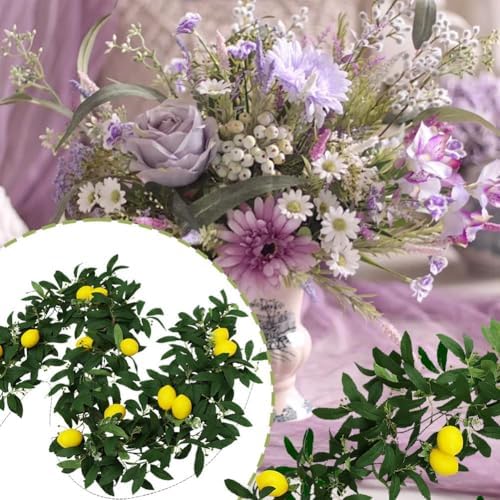 6 Ft Artificial Lemon Garland for Home Decor