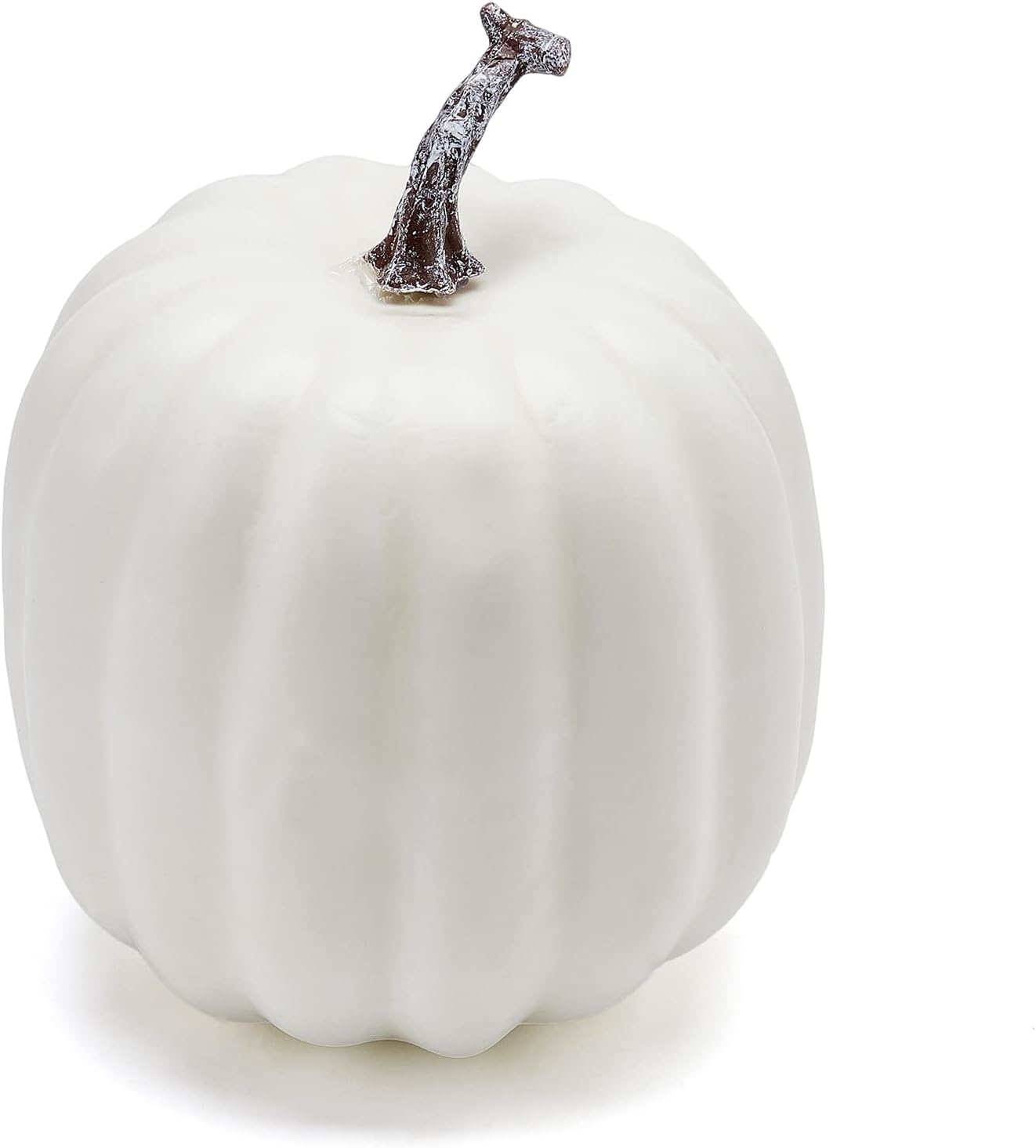 7Pcs Artificial White Pumpkins Halloween Decoration Set