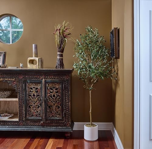Faux Olive Tree 5ft - Artificial Indoor Decor with Pot