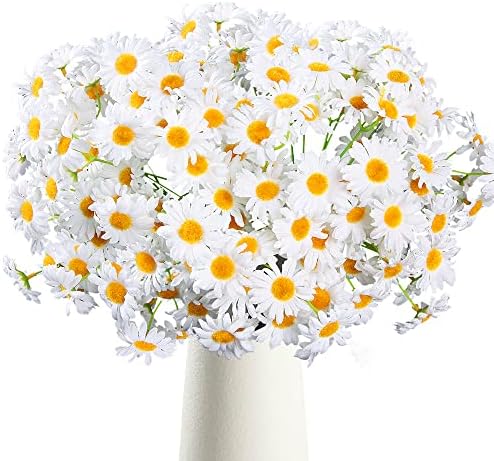 AmyHomie Artificial Silk Daisy Flowers for Home Wedding Decor