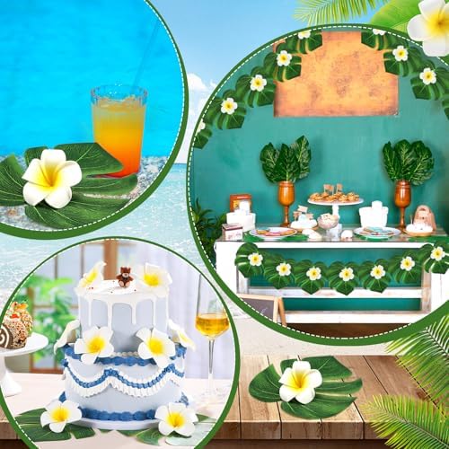60 Pcs Tropical Party Decor Supplies with Glue