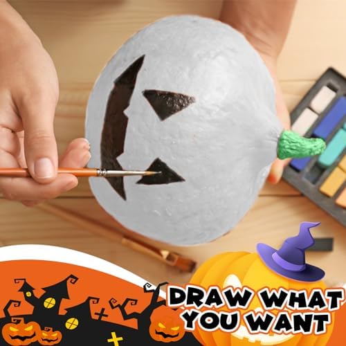 ShellKingdom Artificial Mini Pumpkin Decor 12PCS White