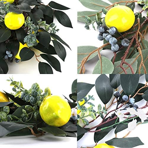 GWOKWAI 65 Ft Artificial Lemon Garland for Home Decor