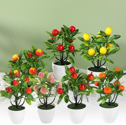 VIVIANYO HD Mini Artificial Fruit Tree with Pot