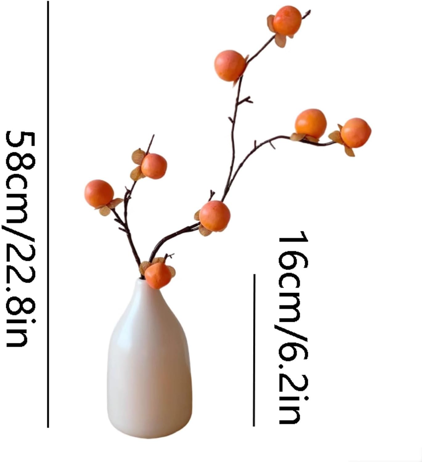 PEKJI Foam Artificial Fruit Flowers with Ceramic Vase Decor Centerpieces