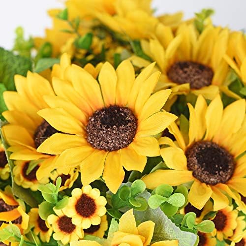 Lvydec Artificial Sunflower Bouquet 2 Pack