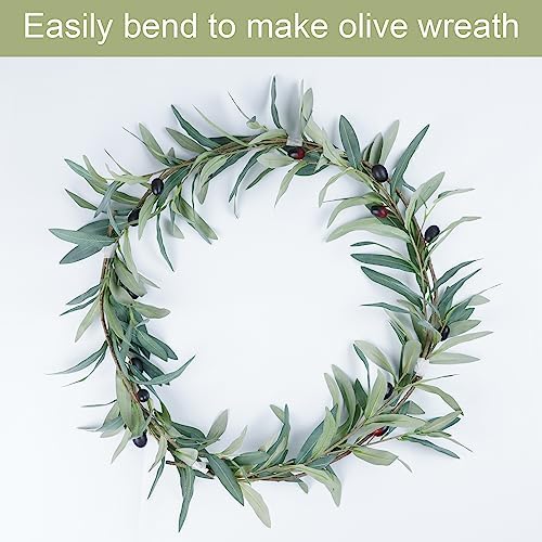4PCS Artificial Olive Branches for Home Decor