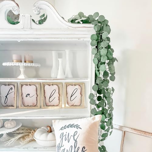 CQURE 24 Pack Eucalyptus Garland for Decor