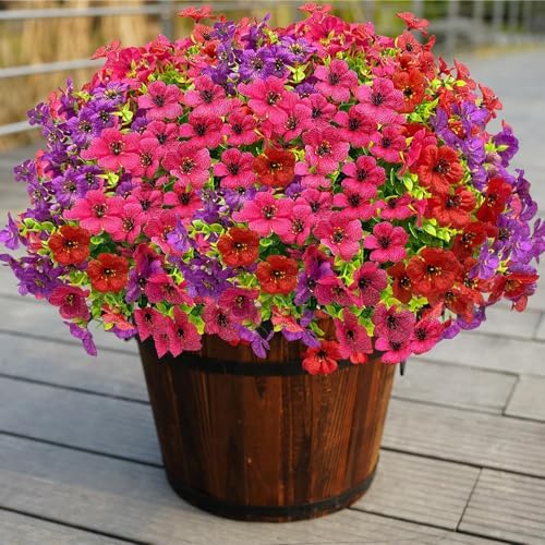 Artificial Fall Flowers for Outdoor Decor 10pcs