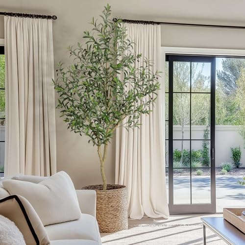 GarveeHome Olive Trees Artificial Indoor 7ft Faux Silk Plant