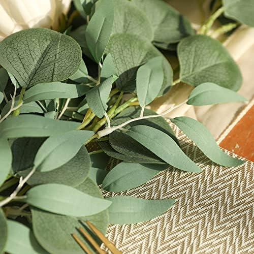 JUSTOYOU 2 Pack Artificial Eucalyptus Garland