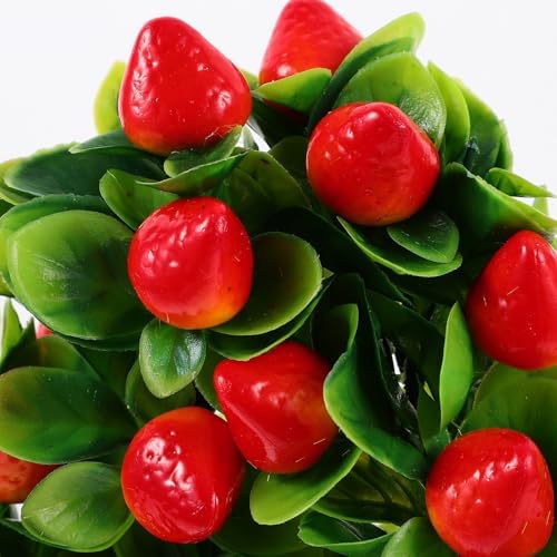 Abaodam Artificial Strawberry Tree Potted Plant