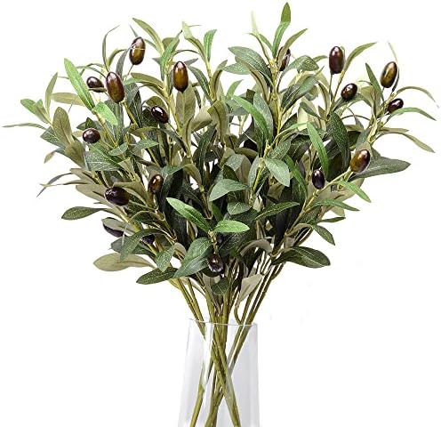 DVGUN 5 Pack Artificial Olive Branches Silk Plants