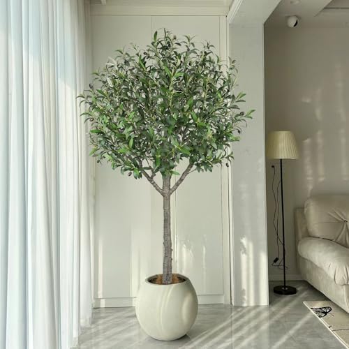 Fairblo 6 FT Artificial Olive Tree with 2100 Leaves and 80 Fruits