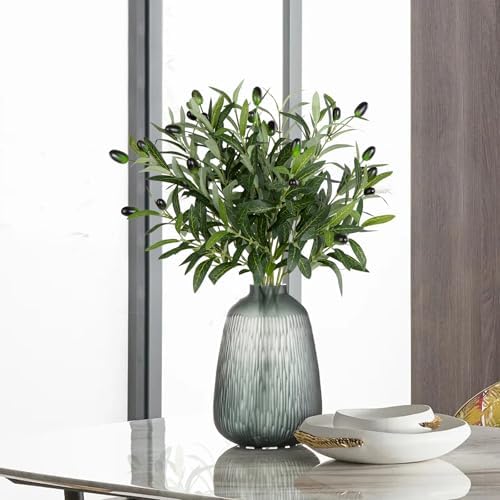 XONOR Artificial Olive Branches 6Pcs 16 Inch Set