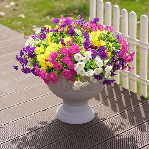 Ivydale 12 Bundle Artificial Morning Glory Flowers with Eucalyptus Leaves