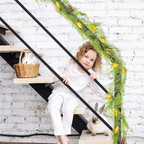 69in Artificial Lemon Vine Garland with Leaves and Butterflies