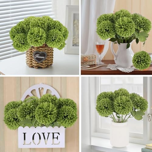 Hananona 12 Pcs Artificial Chrysanthemum Flowers Ball