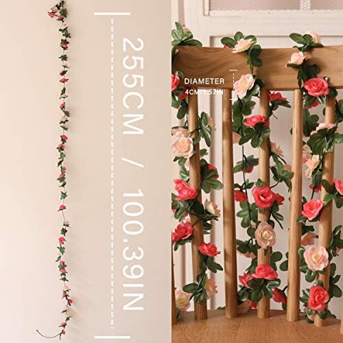Party Joy 5pcs 41ft Artificial Flower Garland Hanging Decor