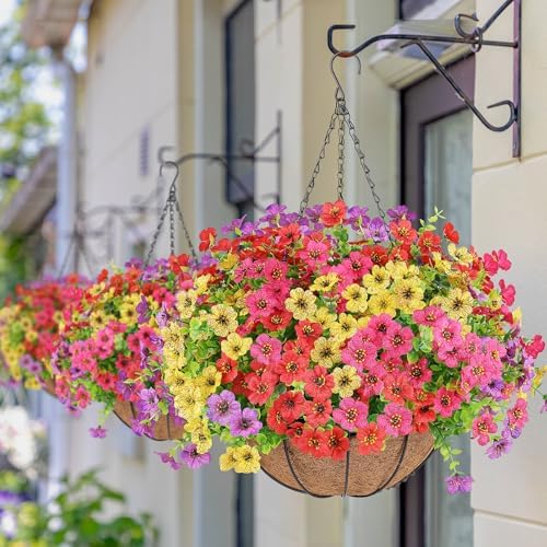 AGIRL Artificial Hanging Flowers Decor Basket