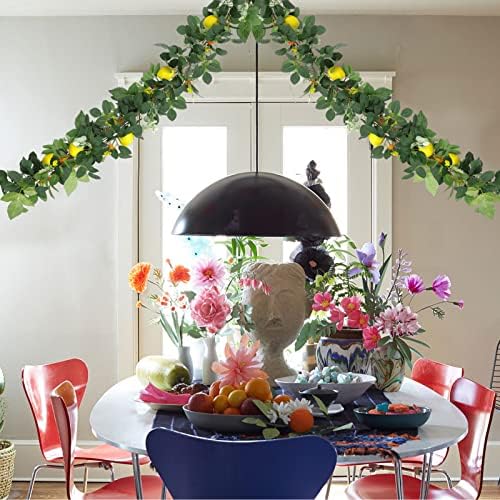 UArtlines 4Pcs Artificial Lemon Garland Decorations