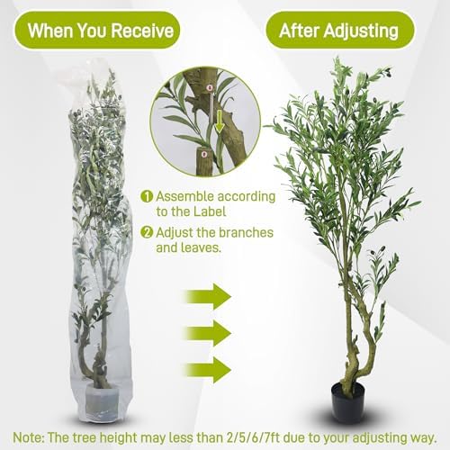 Quibbay 5FT Artificial Olive Tree with Lifelike Fruits