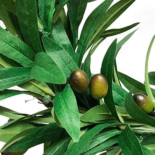 Artificial Olive Leaf Garland with Fake Fruits 2PCS