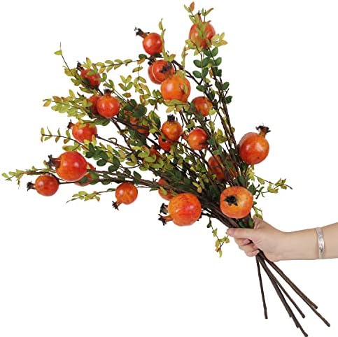 3PCS 26 Inch Artificial Pomegranate Branches for Home Dcor
