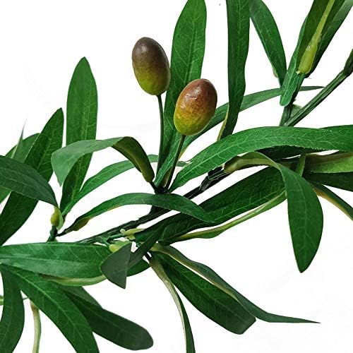 Artificial Olive Leaf Garland with Fake Fruits 2PCS