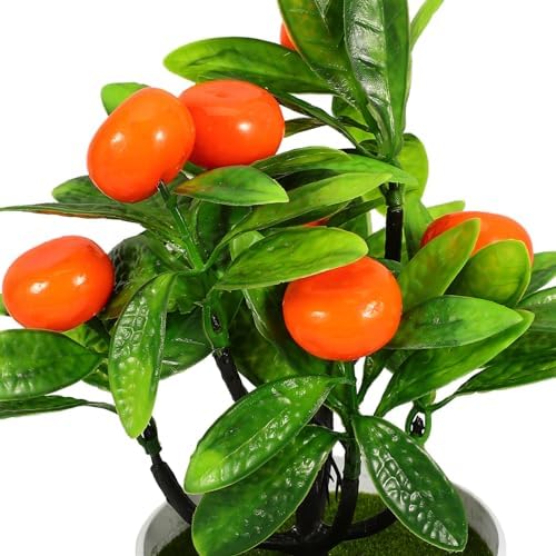Cabilock Simulation Potted Fruit Tree Artificial Bonsai Decoration