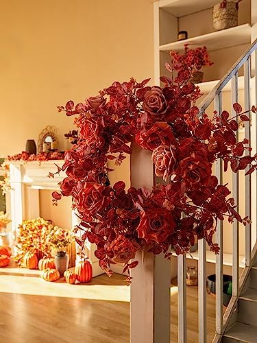 Annas Whimsy 591FT Artificial Eucalyptus Garland with Flowers 1