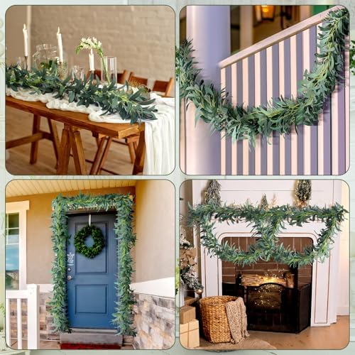 Giegxin 3 Pcs 15 Ft Artificial Olive Garland Decor