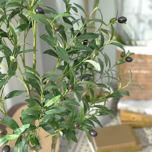 VIAGDO 6ft Artificial Olive Tree with Planter Decor