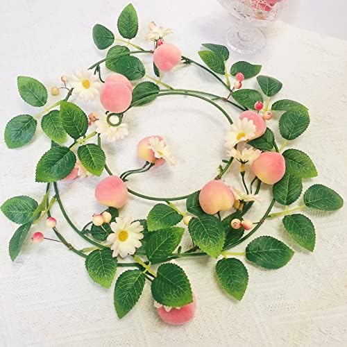 Artificial Peach Flower Vine Garland for Wedding Home Decor