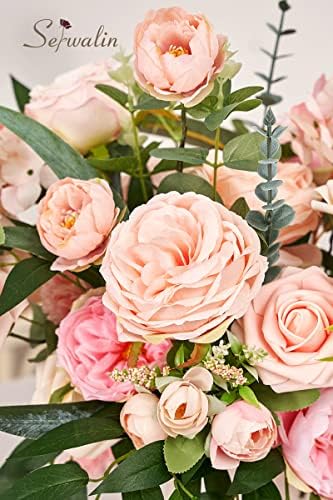 Serwalin Pink Wedding Artificial Flowers Silk Flowers Set