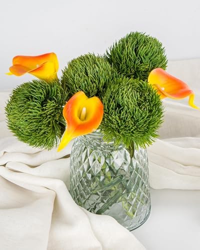 DuHouse 4Pcs Artificial Dianthus Greenery for Home Decor