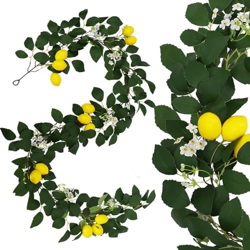 65 Ft Artificial Lemon Garland for Home Decor