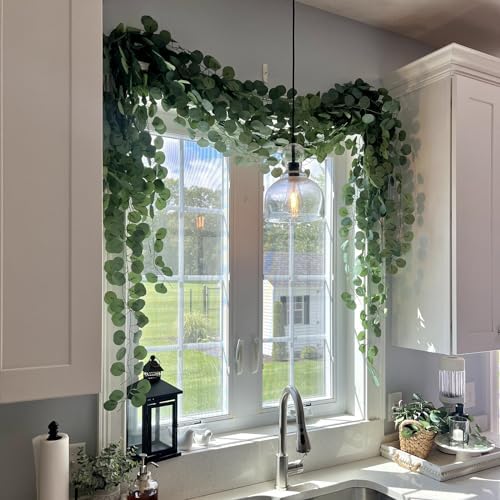 CQURE 24 Pack Eucalyptus Garland for Decor