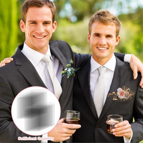 CANIPHA 20Pcs Clear Pocket Boutonniere Holder