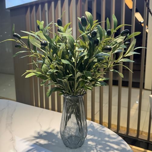 5PCS Artificial Olive Branches 18 Inch for Vase Decor