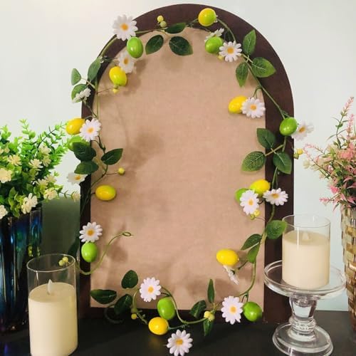 Artificial Lemon Daisy Flower Vines Garland 656ft