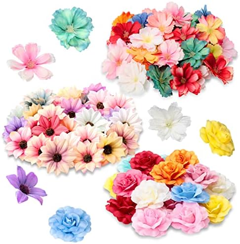 Hoteam Assorted Silk Artificial Flowers 100 Pcs