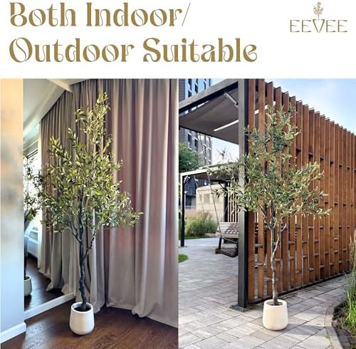 Handmade Faux Olive Tree 6FT with Realistic Pot