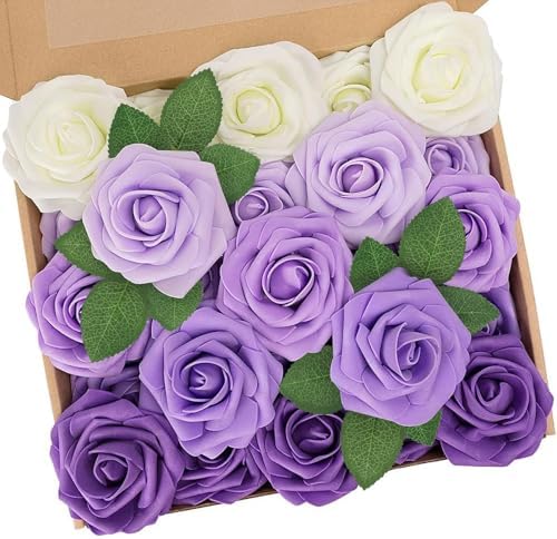 NT NIETING Artificial Flowers 25pcs Series Purple Rose