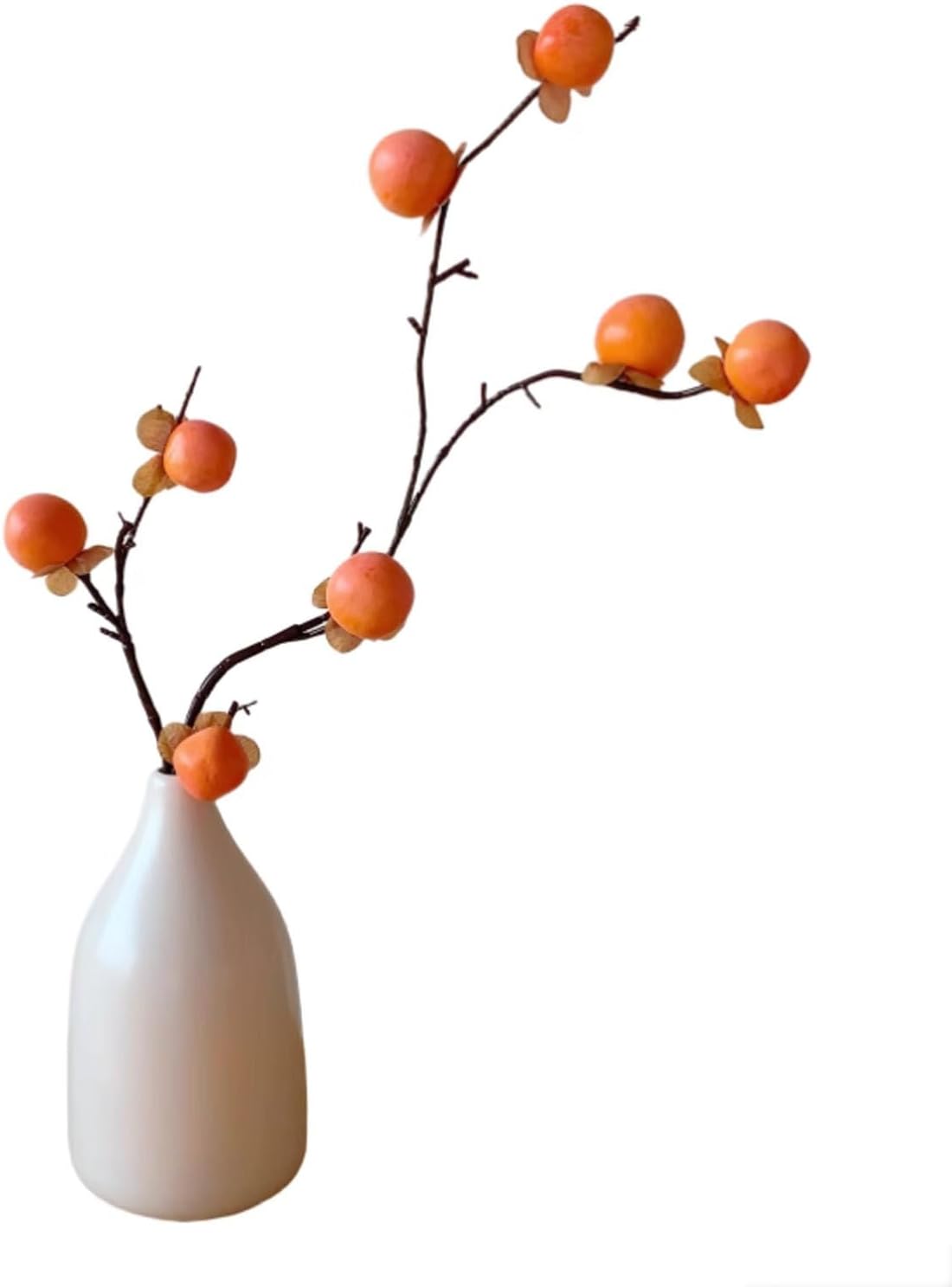 PEKJI Foam Artificial Fruit Flowers with Ceramic Vase Decor Centerpieces
