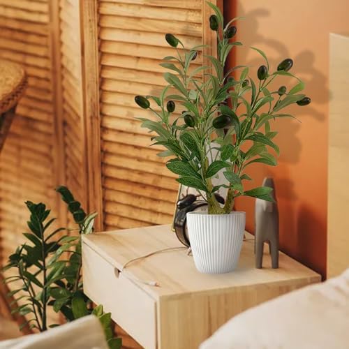 Realistic 18 Tall Artificial Olive Tree with Fruits